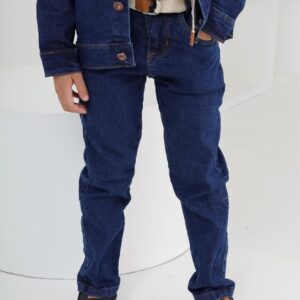 Calça Jeans Tradicional Com Cinto Masculina - Infantil/Juvanil