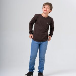 Camisa Gola Careca Manga Longa - Infantil/Juvenil