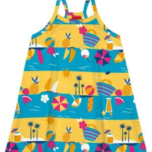 Vestido Infantil Estampa Praiana
